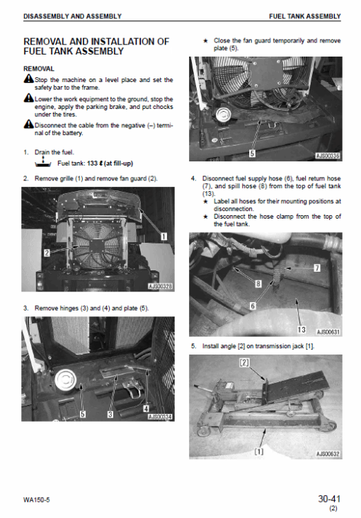 Komatsu WA150-5 Wheel Loader Service Manual - Image 4