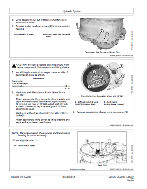 John Deere 325K Backhoe Loader Repair Technical Manual (S.N after C235589 - ) - Image 4