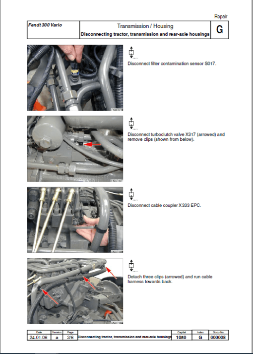 Fendt 309, 310, 311, 312 Vario COM III Tractors Repair Workshop Manual - Image 4