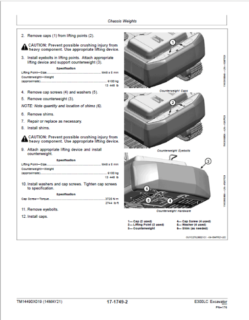 John Deere E300LC Excavator Repair Manual (S.N after C000001 - & D000001 - ) - Image 4