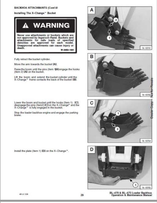 Bobcat BL470, BL475 Loader Service Repair Manual - Image 4