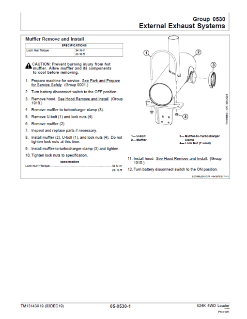 John Deere 524K 4WD Loader Technical Manual (SN. D000001 - D001000) - Image 3