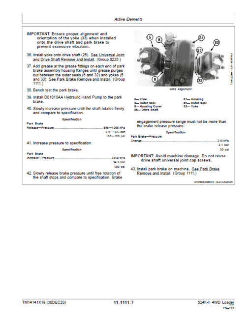 John Deere 524K-II 4WD Loader Technical Manual (SN. from D677549) - Image 4