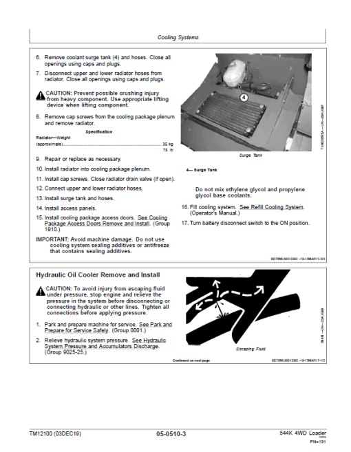 John Deere 544K 4WD Loader Technical Manual (SN. D642665 - D670307) - Image 4