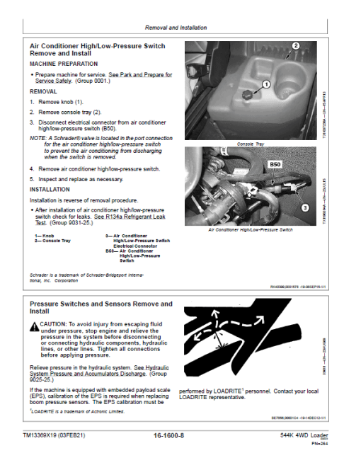 John Deere 544K 4WD Loader Technical Manual (SN. F670308 - F677548) - Image 4