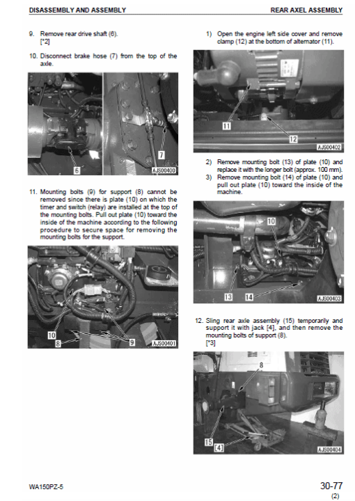 Komatsu WA150PZ-5 Wheel Loader Service Manual - Image 4