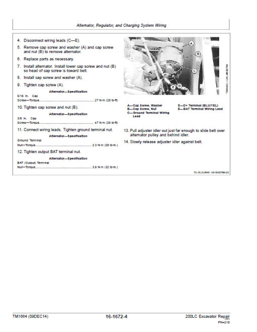 John Deere 200LC Excavator Repair Technical Manual - Image 4