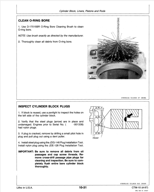 John Deere 8955 Engines Service Repair Manual (CTM10) - Image 4