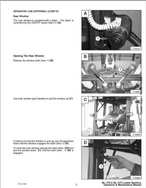 Bobcat BL570, BL575 Loader Service Repair Manual - Image 4