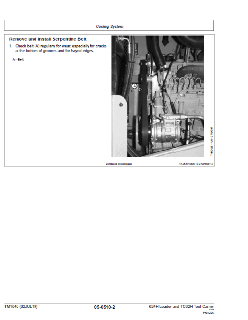 John Deere 624H, TC62H Loader Repair Technical Manual - Image 4