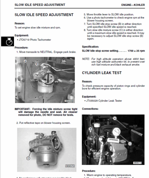 John Deere LT133, LT155, LT166 Lawn Tractor Technical Manual (TM1695) - Image 5