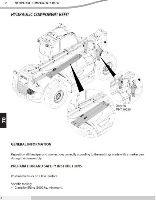 Manitou MHT 10180 Mining 129M ST4 S1, MHT-X 10180 Mining 129M ST3A S1 Telehandler Repair Manual - Image 5