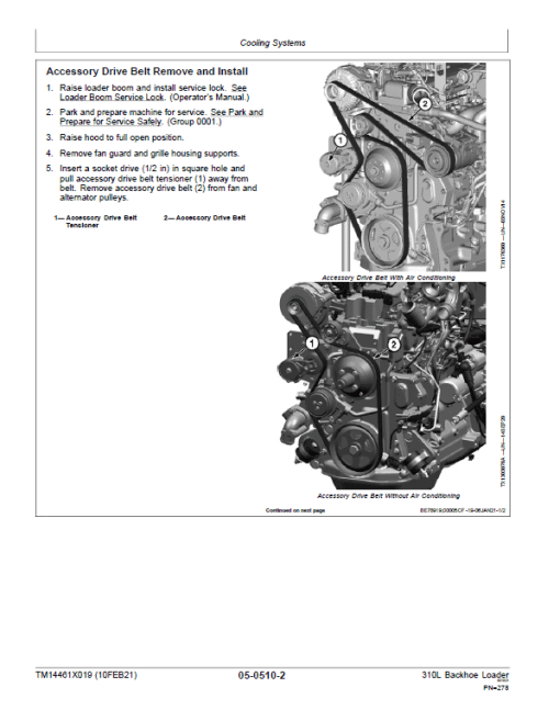 John Deere 310L Backhoe Loader Repair Technical Manual (S.N after F390996 -) - Image 4