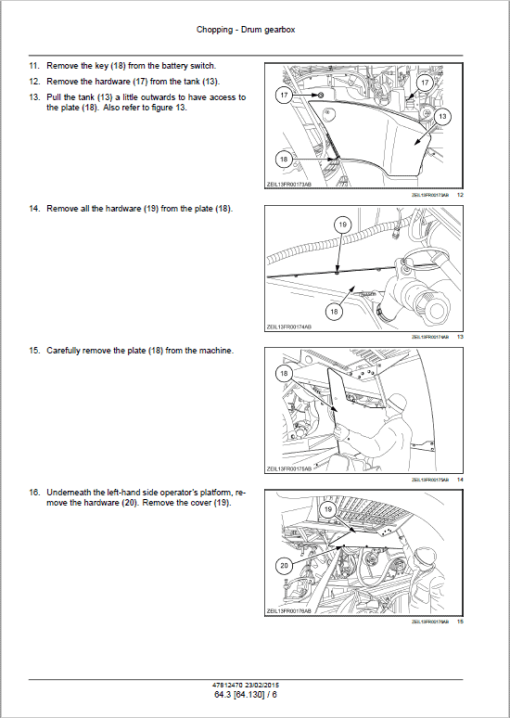 New Holland FR450, FR500, FR600, FR700 Forage Harvester Repair Service Manual - Image 4