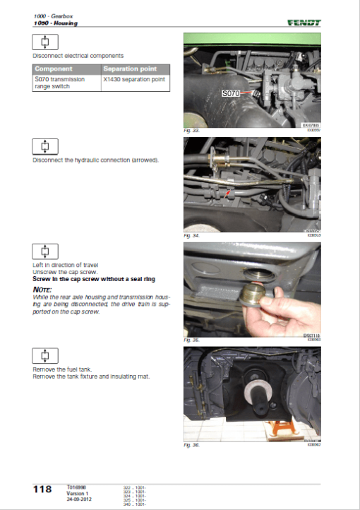 Fendt 309, 310, 311, 312, 313 Vario SCR (3b) Tractors Workshop Repair Manual - Image 2