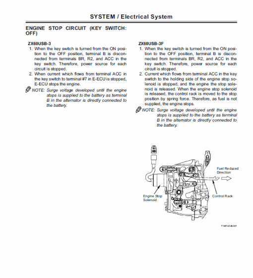 Hitachi ZX60USB-3, ZX60USB-3F Excavator Service Repair Manual - Image 5