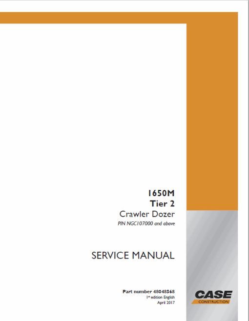 Case 1650M Crawler Dozer Service Manual - Image 3