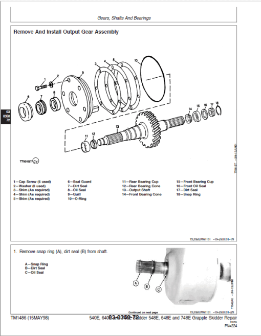 John Deere 540E, 640E, 740E Skidder Repair Technical Manual - Image 4