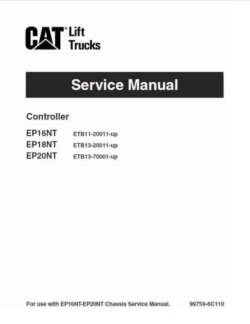 CAT EP16NT, EP18NT, EP20NT Forklift Lift Truck Service Manual - Image 3