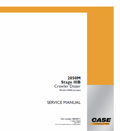 Case 2050M Crawler Dozer Service Manual - Image 2