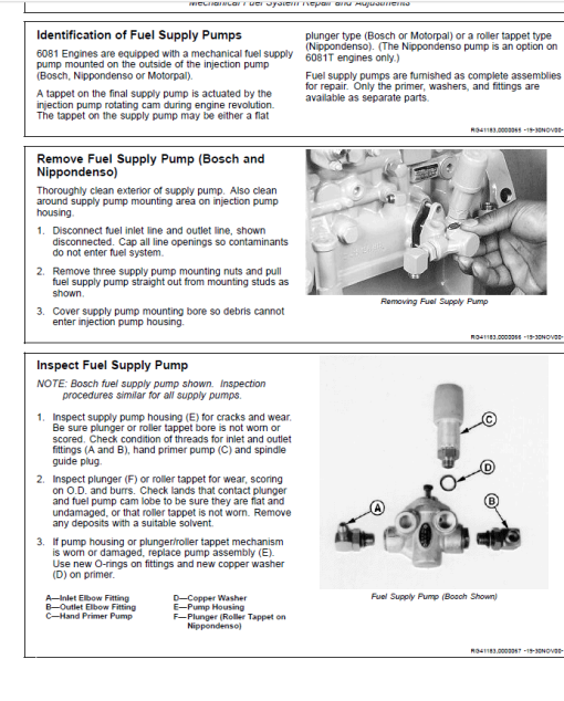 John Deere PowerTech 8.1L Diesel Engines Mechanical Fuel Systems Repair Manual (CTM243) - Image 4