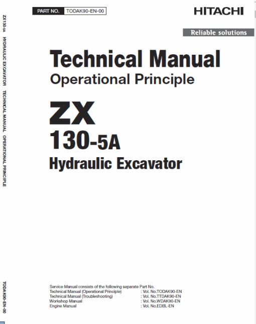 Hitachi ZX130-5A Excavator Service Repair Manual - Image 4