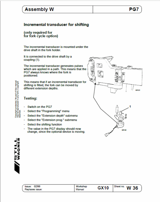 Still GX10 Order Picking Stacker Trucks Workshop Repair Manual - Image 3