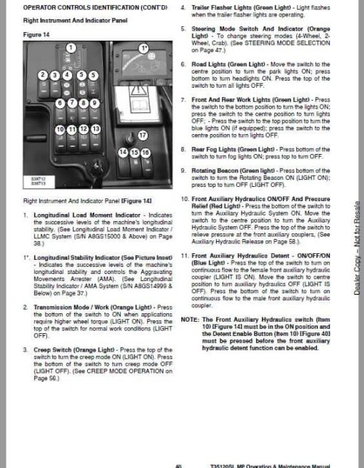 Bobcat T35.120SL MP versaHANDLER Telescopic Service Repair Manual - Image 4