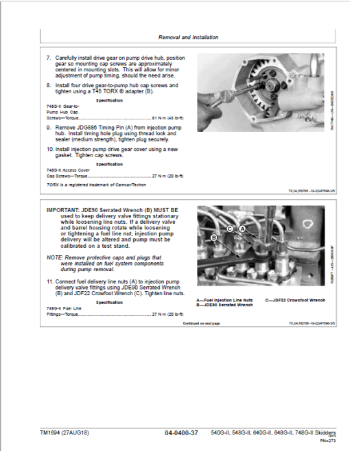 John Deere 540G-II, 548G-II, 640G-II, 648G-II, 748G-II Skidder Repair Manual (S.N 565685 - 576252) - Image 4