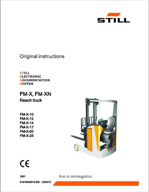 Still FM-X-10 - FM-X-25 all Model Reach Truck Workshop Repair Manual - Image 4