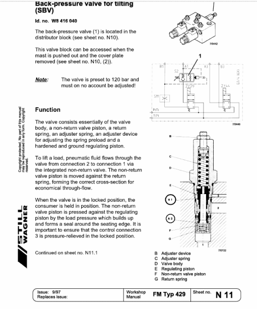 Still FM Type 429 and Type 447 Reach Truck Workshop Repair Manual - Image 4