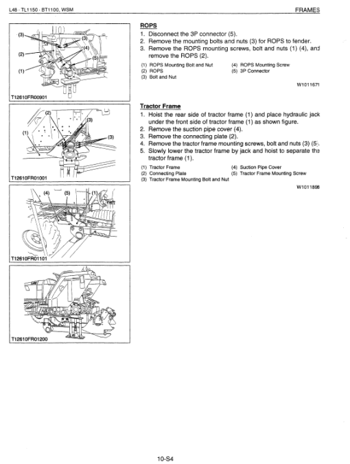 Kubota L48, TL1150, BT1100 Tractor Front Loader Workshop Manual - Image 4