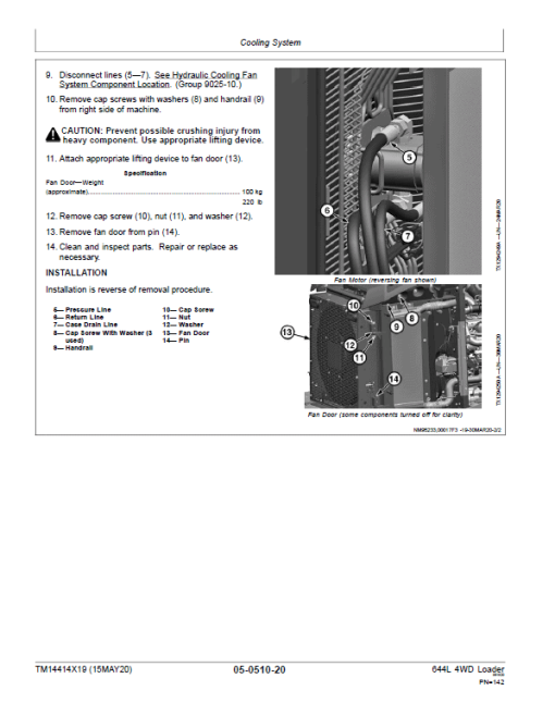 John Deere 644L 4WD Loader Repair Technical Manual (S.N F705243 - ) - Image 4