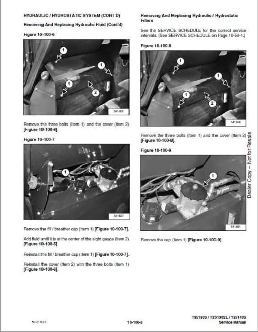 Bobcat T35.130, T35.130S, T35.140, T35.140S versaHANDLER Telescopic Service Repair Manual - Image 4