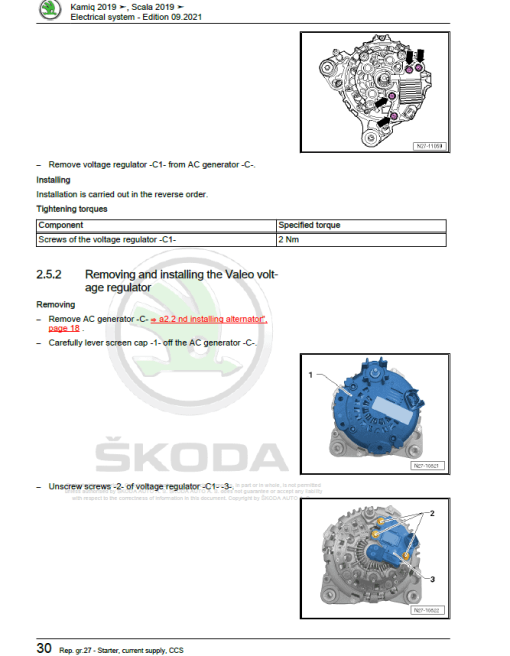 SKODA KAMIQ (NW) Repair Service Manual - Image 4