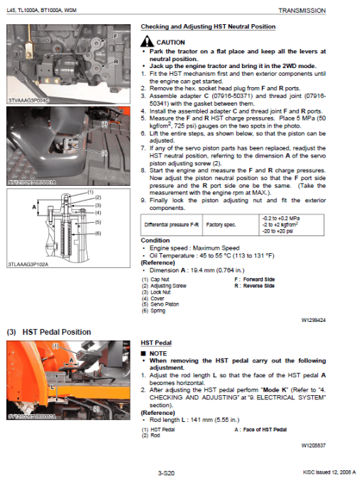 Kubota L45, TL1000A, BT1000A Tractor Front Loader Workshop Manual - Image 4