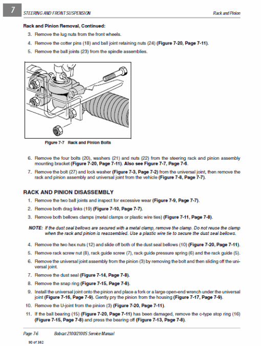 Bobcat 2100 and 2100s Utility Vehicle Service Manual - Image 3