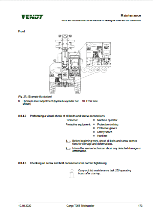 Fendt T955 Cargo Telehandler Operation Manual - Image 4