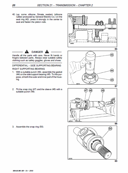 New Holland TC54, TC56, AL59 Combine Service Manual - Image 4