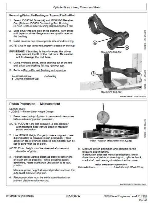 John Deere 6068 Diesel Engine Level 21 ECU Repair Technical Manual (CTM104719) - Image 4