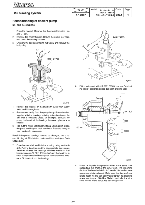 Valtra T151ELS, T161LS, T171LS, T191LS Tractors Service Repair Manual - Image 4