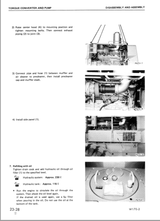 Komatsu W170-2 Wheel Loader Service Manual - Image 4