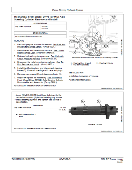 John Deere 210L EP Tractor Loader Repair Technical Manual (S.N J892600 - 895000) - Image 4