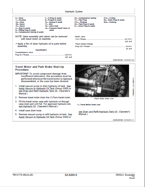 John Deere 350GLC Excavator Technical Manual (PIN: 1FF350GX_C808001, D808001, E808001 -) - Image 4