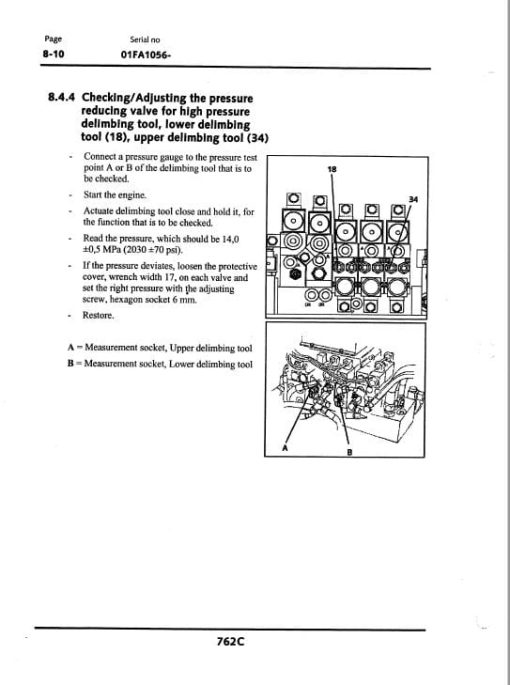 Timberjack 762C Harvester Head Service Repair Manual (SN 01FA1056 and up) - Image 4