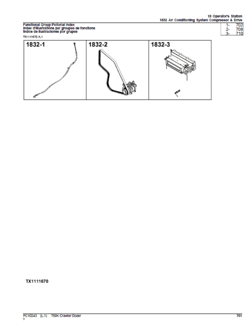 John Deere 750K Crawler Dozer Parts Catalog (SN. from E216966 - E270478) - Image 2