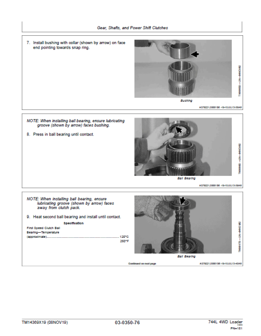 John Deere 744L 4WD Loader Repair Technical Manual (S.N F697293 & L697293 - ) - Image 4