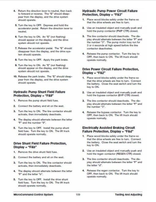 CAT M70D, M80D, M100D, M120D Forklift Lift Truck Service Manual - Image 4