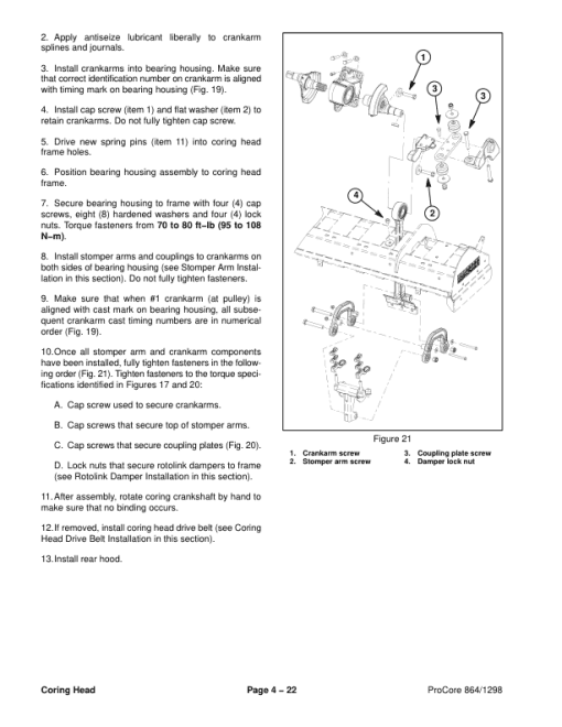 Toro Pro Core 864, 1298 Aerator Service Repair Manual - Image 4