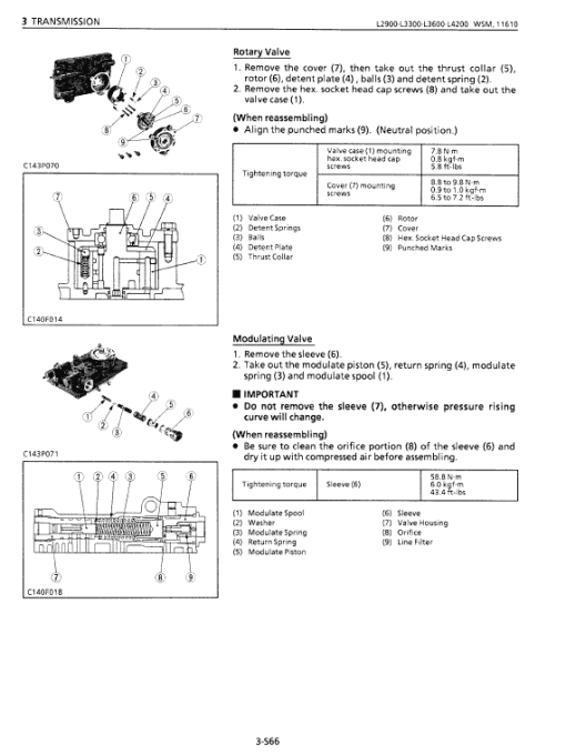 Kubota L2900, L3300, L3600, L4200 Tractor Workshop Manual - Image 4